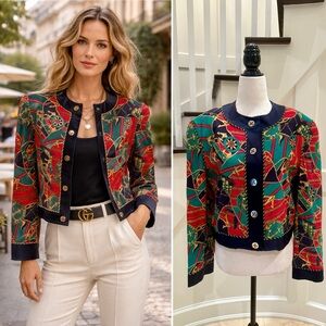 100% Silk Nautical Style Jacket